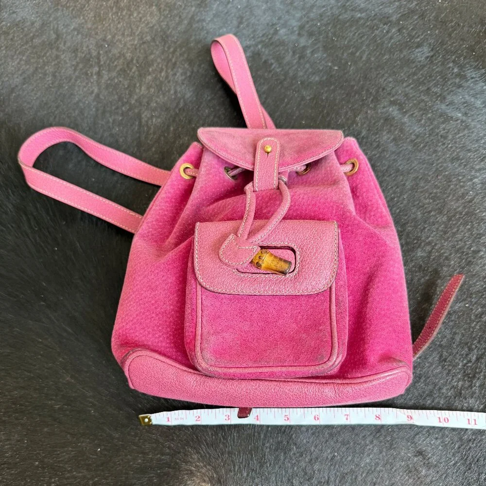 Gucci Bamboo Suede Backpack - Picture 8 of 10
